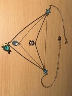 VTG Betsey Johnson 航海魚&カニ&ハートネックレスのサムネイル