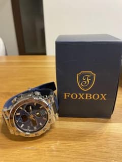 値下げ！！FOXBOX クロノグラフ 時計 ブルーのサムネイル