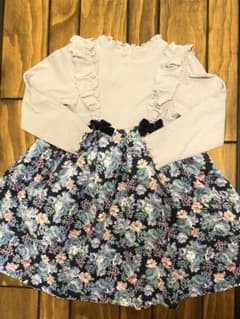 anyFAM 花柄ワンピース 100cm フリル付きのサムネイル