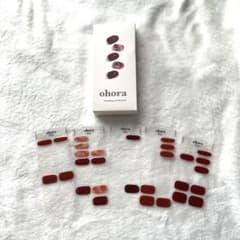 ohora ジェルネイル シール 赤系 ワンカラー デザイン アートのサムネイル