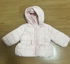 Baby GAP フード付きダウンジャケット中綿アウター（ピンク/12-18M）のサムネイル