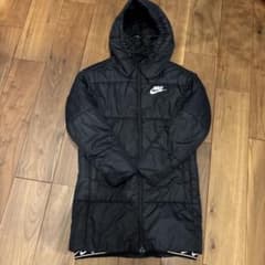 Nike ブラック ロングダウンジャケットレディースS - メルカリ
