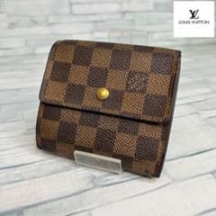 美品　55 LOUIS VUITTON ダミエ 二つ折り財布　Wホック fb4 美品 55 LOUIS VUITTON ダミエ 二つ折り財布 Wホック fb4 - メルカリ