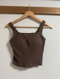 GU ブラフィールクロップドワッフルスクエアネックタンクトップのサムネイル