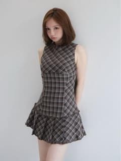 [ちゃぬ様] andmary Lulu check set mini dressのサムネイル