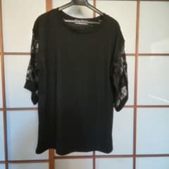 Tシャツ 。レディース。袖レース。お値下げしました。のサムネイル