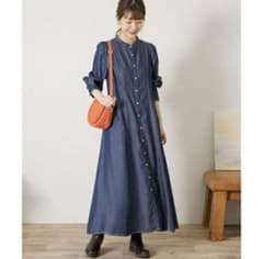 URBANRESEARCH デニムシャツワンピース 長袖のサムネイル