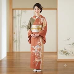 訪問着 エ霞文様 花文 暈し染め 金彩 フォーマル 未使用 しつけつき