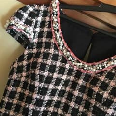 ピンクツイードミニドレスのサムネイル