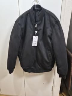 ZARA フェイクスエード ボンバージャケット M ブラックのサムネイル