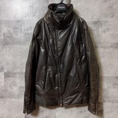 incarnation オーバーロックステッチカーフレザーグースダウンジャケット incarnation オーバーロックステッチ レザーグースダウンジャケット