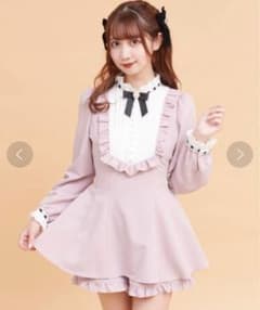 Secret Honey ハシゴレーススタンドカラーセットアップ　ピンクのサムネイル