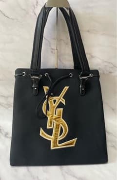 YSL イヴ・サンローラン ノベルティ キャンバストートバッグ ブラック