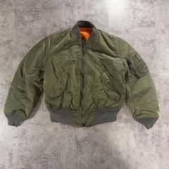 90s アルファインダストリーズ MA-1 usa カーキオリーブ S - メルカリ