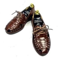 【madras】マドラス ルテシア 本革 グルカサンダル メッシュ 茶 26 madras】マドラス ルテシア 本革 グルカサンダル メッシュ 茶 26