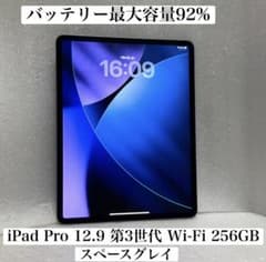 バッテリー最大容量92% iPad Pro 12.9 第3世代 256GB - メルカリ
