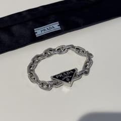 PRADA チェーンブレスレット トライアングルロゴ silver925 M - メルカリ