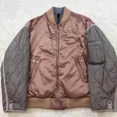 極美品】カタリスト 21FW MA-1 ドッキングブルゾン 切替 48 ピンク
