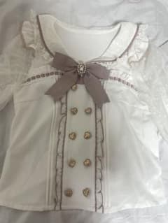 リズリサ ホワイトブラウス フリル リボン付きのサムネイル