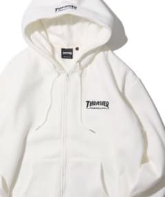 THRASHER ジップアップパーカー ホワイトのサムネイル
