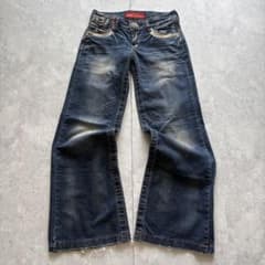 archive grunge led pepper デニムパンツy2k フレア 00s y2k archive RED PEPPER ワイドフレア ベルボトム - メルカリ