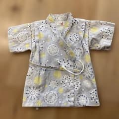 ベビー甚平 90cm 花火柄 グレーのサムネイル