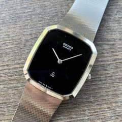 Vintage SEIKO　シャリオ　ブラック　オニキス　セイコー　タンク　時計 Vintage SEIKO シャリオ ブラック オニキス セイコー タンク 時計