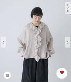 新品タグ付◇ かぐれ ライトリネンフリルカラーシャツアーバンリサーチ