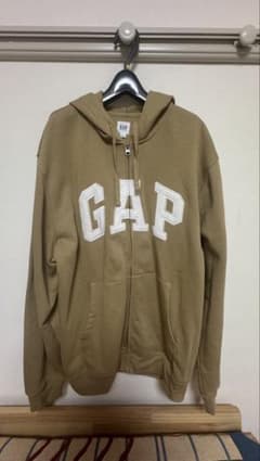 GAP ベージュ フルジップパーカー Lサイズのサムネイル