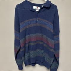 FLORENCE TRICOT ニット ポロシャツ ネイビー XLのサムネイル