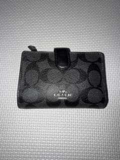 COACH 二つ折り財布 シグネチャー ブラックのサムネイル