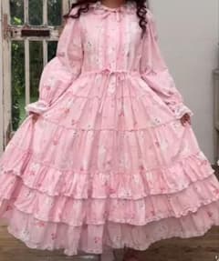 美品 alcali×misako aoki ローズキャットロングワンピース - メルカリ