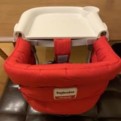 【Inglesina】赤色　ベビーチェア　折りたたみ　持ち運びのサムネイル