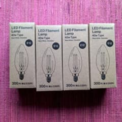 LEDフィラメントランプ 40W E12　４個セットのサムネイル