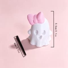 おばけ 棒付き 一個 置物 王冠 ハロウィン インテリア ピンク ホワイト 園芸のサムネイル