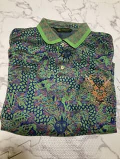 ジャンボ尾崎　Js ゴルフポロシャツ ヴィンテージ マルチカラー 総柄L ジャンボ尾崎 Js ゴルフポロシャツ ヴィンテージ マルチカラー 総柄L