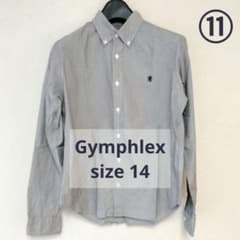 【ジムフレックス】⑪ ボタンダウンシャツ M 綿 Gymphlexのサムネイル