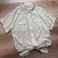 半袖シャツ ブラウス　淡いイエローのサムネイル