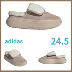 大人気★adidas★アディダス★24.5㎝★ボア付き★ミュール★ベージュ 大人気☆adidas☆アディダス☆24.5㎝☆ボア付き☆ミュール☆ベージュ
