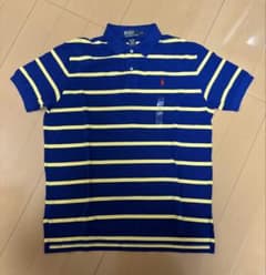 Polo by Ralph Lauren 青/黄色ストライプ ポロシャツ L - メルカリ