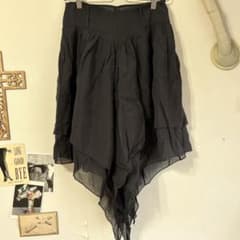 ブラック フレアスカート 変形デザイン　gurnge 90sのサムネイル
