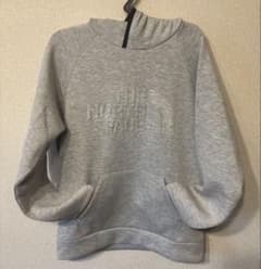 【美品】ノースフェイス テックエアースウェットフーディ エンボスロゴ M グレーのサムネイル