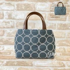 ミナペルホネン ハンドメイド バック トートバッグ タンバリン シンフォニー Bのサムネイル