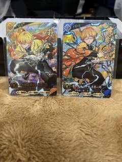 【おまけ付】鬼滅の刃 日輪刃バトルスラッシュ 我妻善逸 UR SR 2枚セットのサムネイル