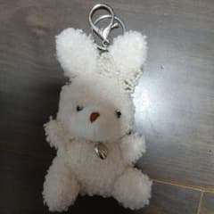 うさぎ ぬいぐるみ キーホルダー パールリボンのサムネイル