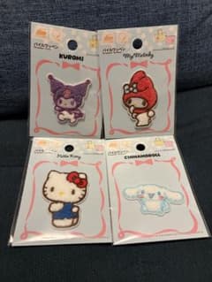 【4枚セット】　ダイソー サンリオ パイルワッペンクロミマイメロキティシナモン