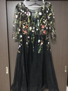 刺繍 ドレス ワンピース 黒のサムネイル