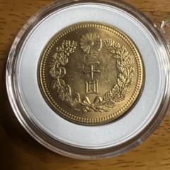 日本古銭 新二十圓金貨 明治四十一年 近代貨幣 アンティーク 遺品整理