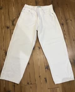 90s USA製 GUESS JEANS 極太バギーデニム ホワイト W34のサムネイル