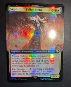 墜ちた英雄、セフィロス 英語　foil 拡張　MTG FF 0182 FIC